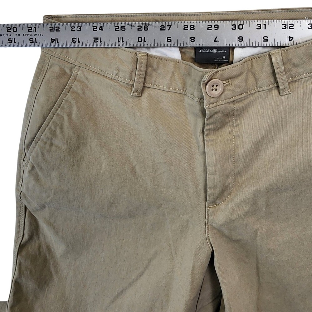 Eddie Bauer 4 Khaki Legendwash Stretch Boyfriend Chino Pants Prep Outdoor Casual - Picture 4 of 11
